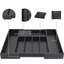 Bamboo Expandable Cutlery Utensil Holder and Cutlery Tray with Divider (Black)