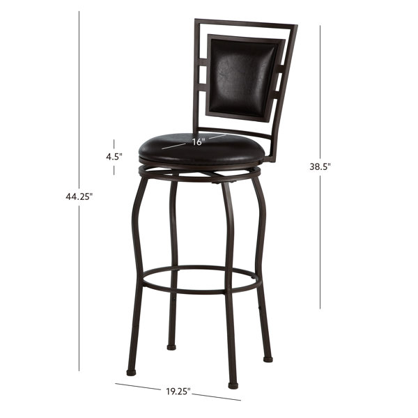 Red Barrel Studio® Vinciguerra Adjustable Height Swivel Bar Stool ...