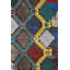 Tapis unique gris / gris anthracite / bleu royal / vert de 4 pi 9 po x 7 pi 9 po Jijim