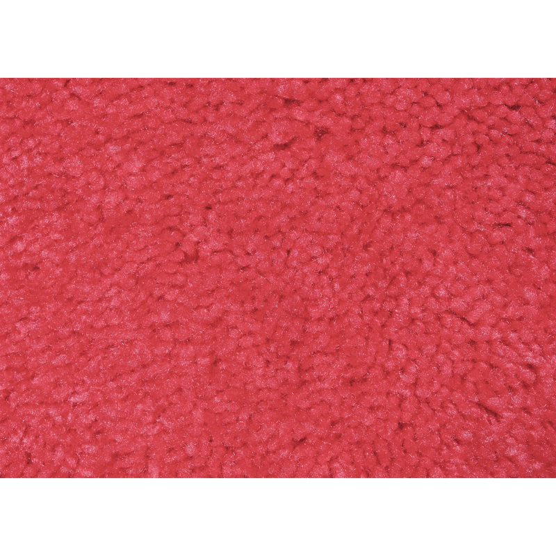 Mccluney Traditional Nylon 2 Piece Bath Rug Set with Non-Slip Backing, Pink Hibiscus