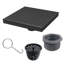 Drain de douche carré noir mat 8 x 8 pouces
