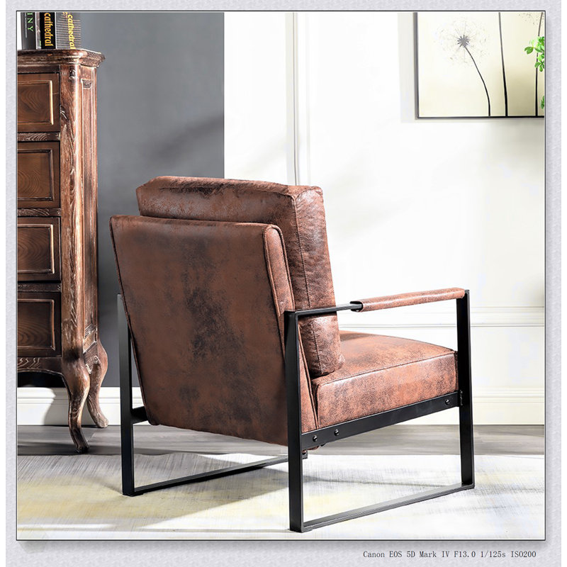 Chaise d'appoint classique Mid Century, Brun
