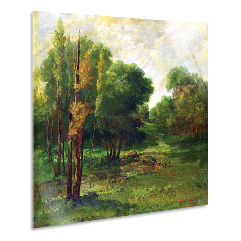 Landscape With Forest by Gustave Courbet - No Frame Print, Plastic/Acrylic, 70cm H  x  70cm W