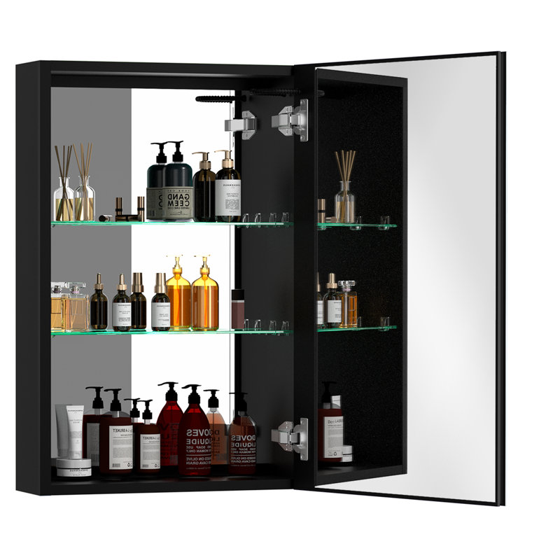 Armoire à pharmacie avec éclairage à DEL et prise électrique Rilo, À droite