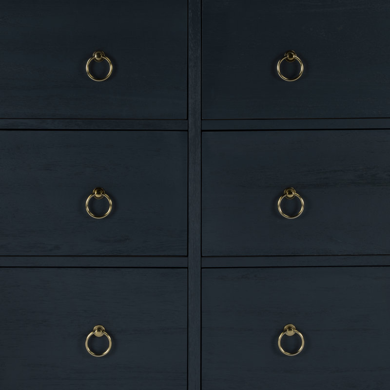 Elin 6 Drawer Dresser, Navy Blue
