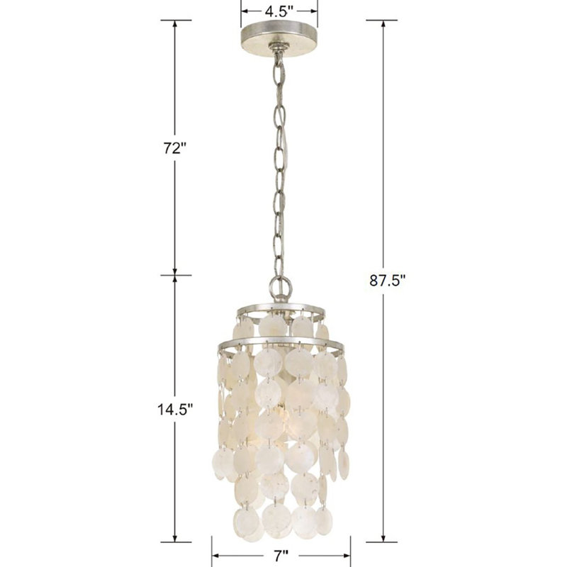 Clariza 1 - Light Antique Silver Chandelier Pendant