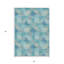 Tapis intérieur / extérieur lavable à pois bleu sarcelle 3 pi x 5 pi bleu sarcelle et ivoire