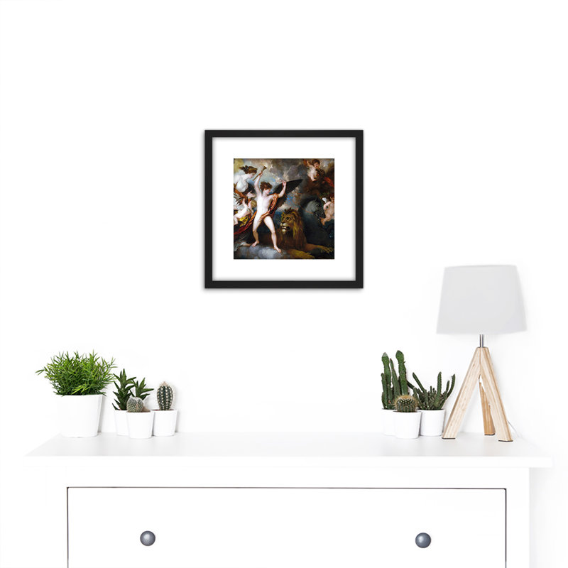 West Power Love Three Elements by Benjamin West - Single Picture Frame Painting