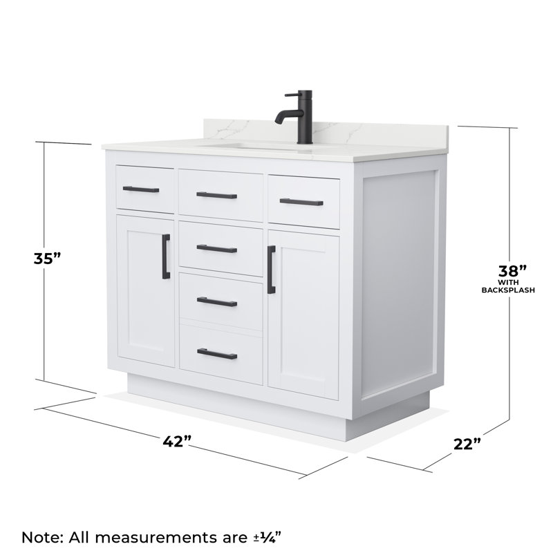 Beckett TK 42'' W Vanity, Single, Matte Black