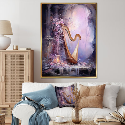 Lyre Lore Mythical Mauve sur toile