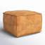 Repose-pieds brun en cuir Suade-88409215