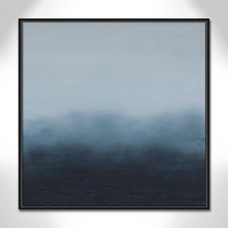 «Elemental III Square Version Print» par S.H. Khân, Noir, H 31,5 po x l 31,5 po