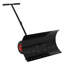 40.4 in. Double-Rod Metal Rolling Snow Pusher Shovel with Adjustable Steel Blade Angle and Wheels-137344565