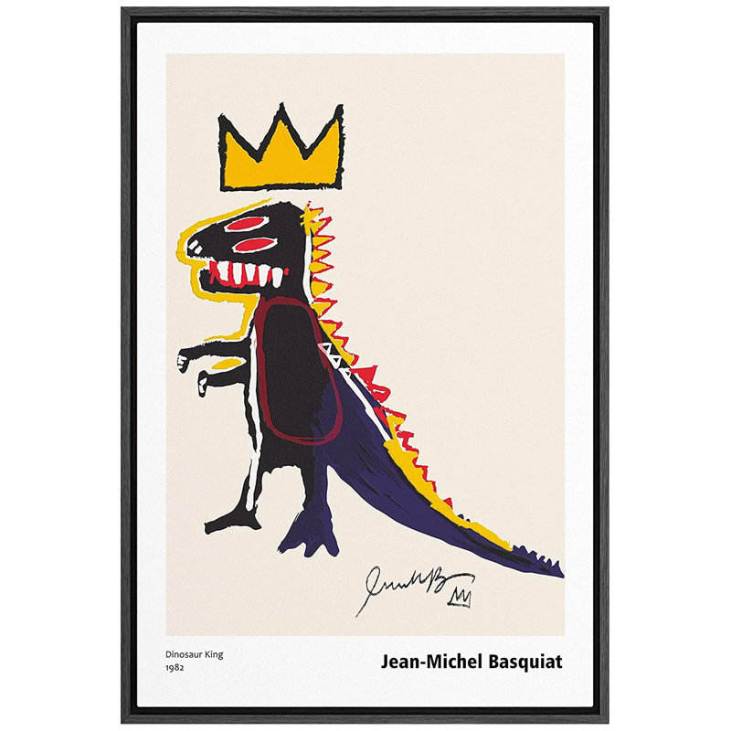 " Animals Fantasy Illustrations " by Jean-Michel Basquiat, Black, 36" H x 24" W
