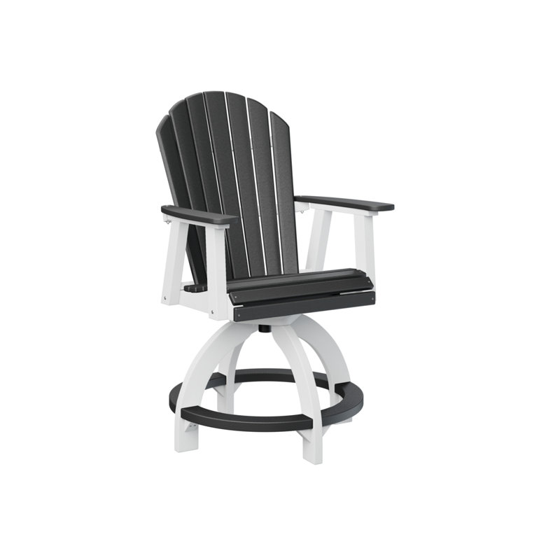 Chaise de comptoir pivotante Dawnita, 22.5", Noir