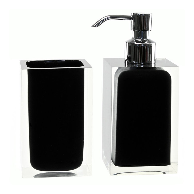 Ensemble d'accessoires de salle de bain Currahee, 2 pièces, Noir
