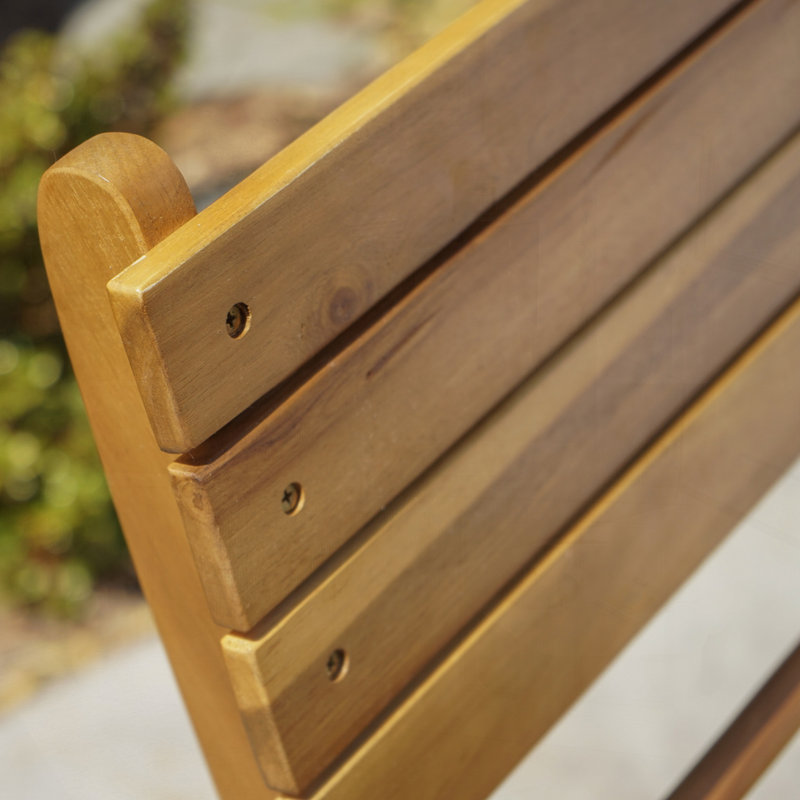 Outdoor Acacia Wood Folding Dining Chair, Natural