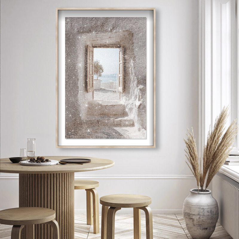 Mortar Meditation Print by Oliver Gal, 16.5"H x 11.5"W, Natural Oak Shadowbox