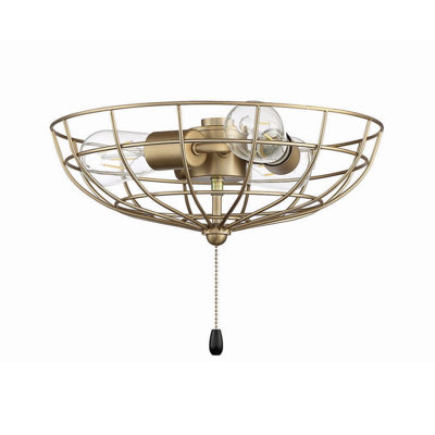 Cage 3-Light Universal Ceiling Fan Bowl Light Kit