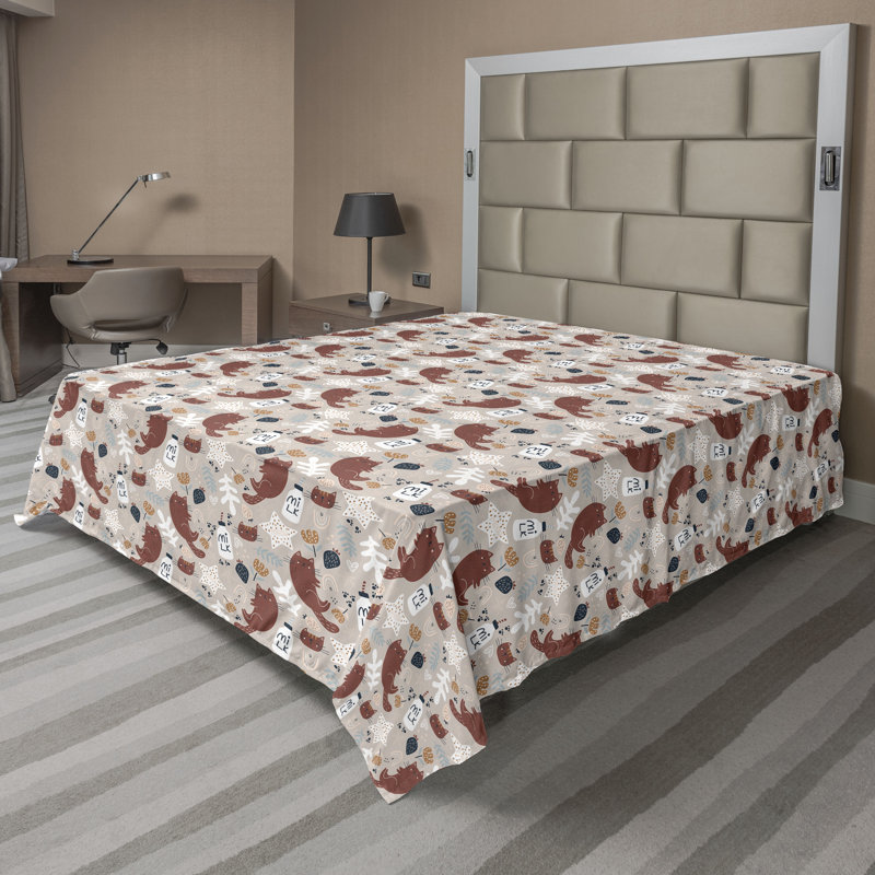 Drap-housse pour chat Ambesonne, Drap plat grand