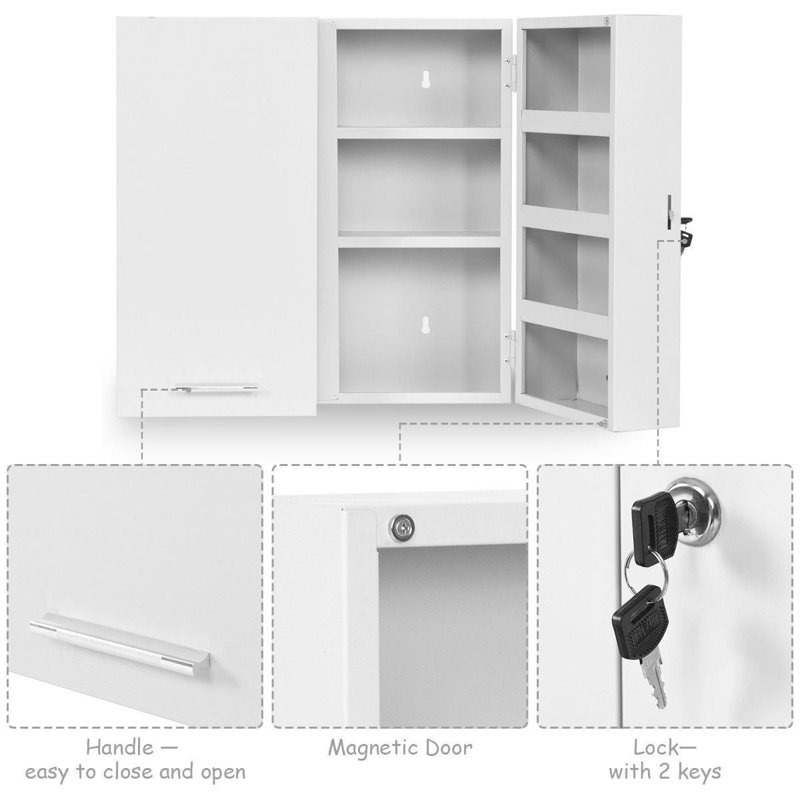 Surface Mirrored Medicine Cabinet and 11