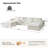 Cioffi 156"w Oversized 6 Piece Down Blend Modular Cloud Sectional Sofa with Removable Cushion Cover-995819191