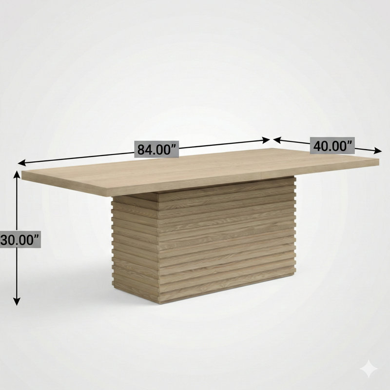 Coad 84-Inch Rectangular Dining Table in Light Natural Finish