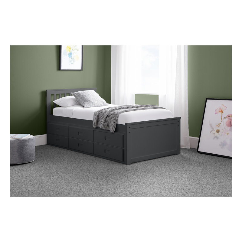 Candor Single (3') Drawers Bed, Anthraciet