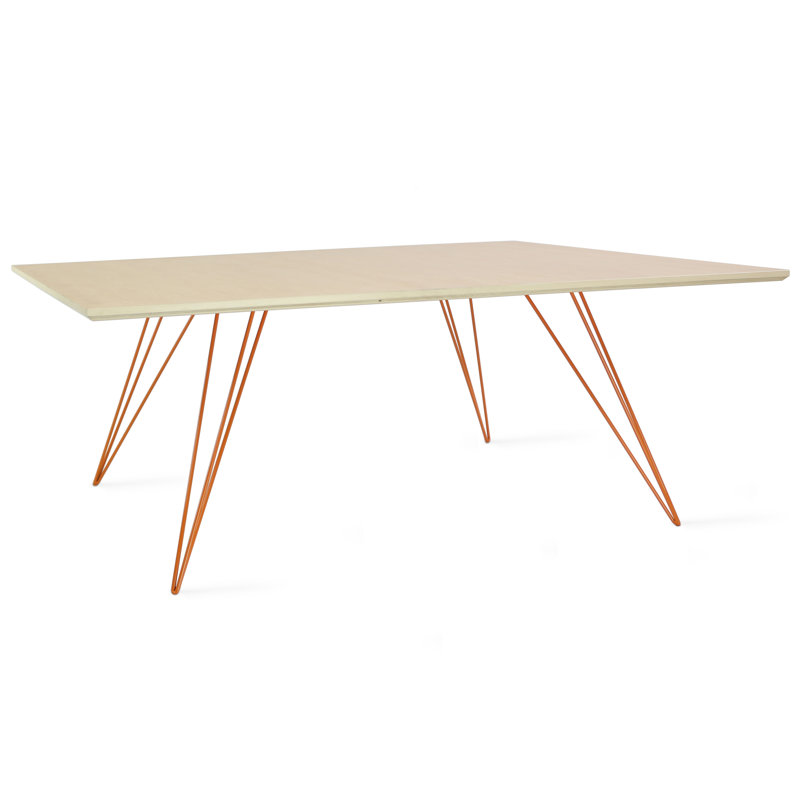 Williams Coffee Table, Orange, 18" H x 46" L x 40" W, Maple