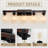 5 - Light Wooden Dimmable bathroom Vanity Light Over Mirror With Clear Glass Shades, Farmhouse Wall Light Fixture For Bathroom, Bedroom, Hallway-618535523