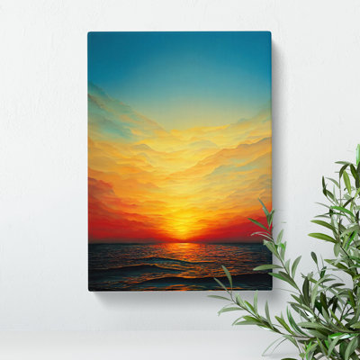 Royal Ocean Sunset - Wrapped Canvas
