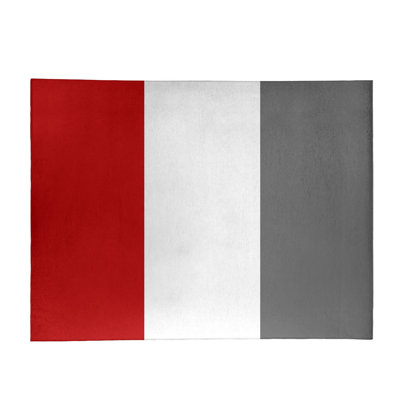Tapis rouge/gris