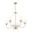Lustre 6 lumières Adiyah en nickel brossé-108978588