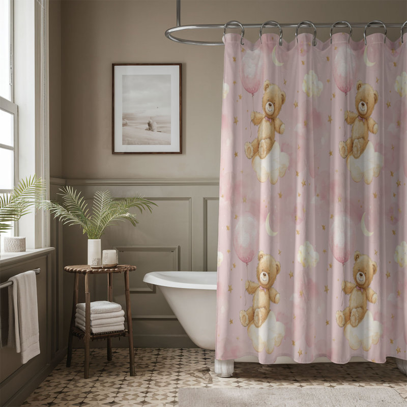 Rideau de douche Rosy, H 74 po x l 71 po