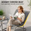 Chaise berçante d'extérieur avec coussin, chaise de patio surdimensionnée, gris foncé