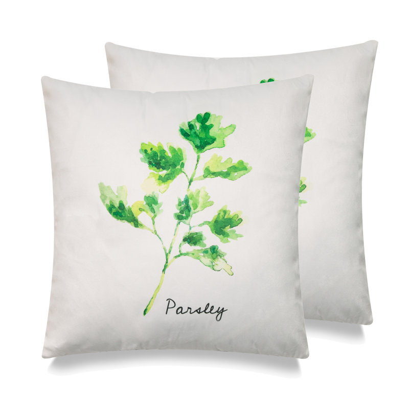 Herb Floral Microsuede Pillow Cover