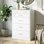 Commode de rangement moderne 23,7 po Holsworthy avec 6 tiroirs
