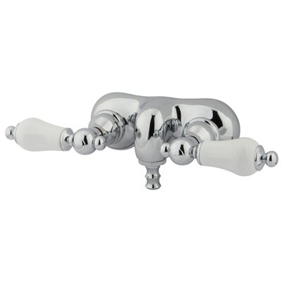 Hot Springs Double Handle Wall Mounted Clawfoot Tub Faucet -  Elements of Design, DT0421PL