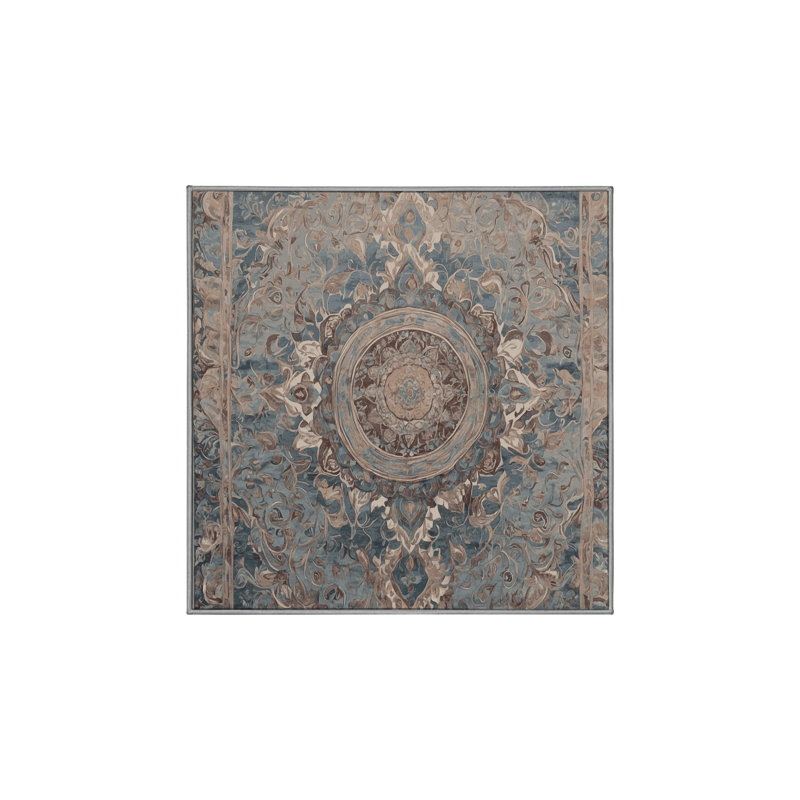 Silky Soft Plush Gray Area Rug, Square 7'