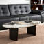 Table basse ovale en marbre