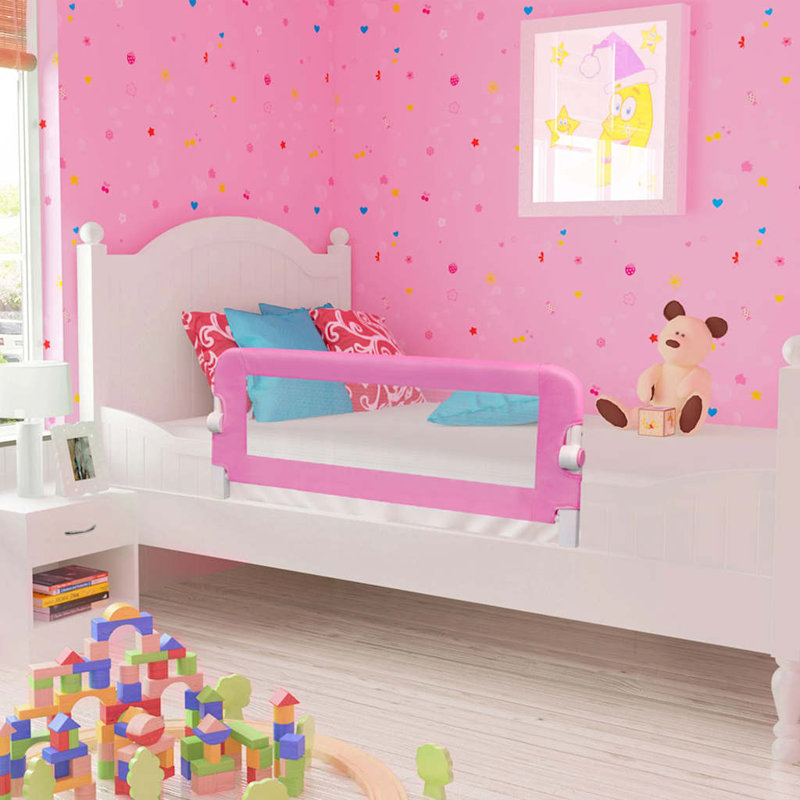 Lykke Toddler Safety Side Rails, Pink, 42cm H x 40.5cm W x 120cm L