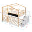 Full Over Full Bunk Bed House Bed With Roof Windows Blackboard And Storage Ladder Platform Bed,Bed Frame-297032429
