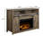 Fireplace, Rustic Oak Finish