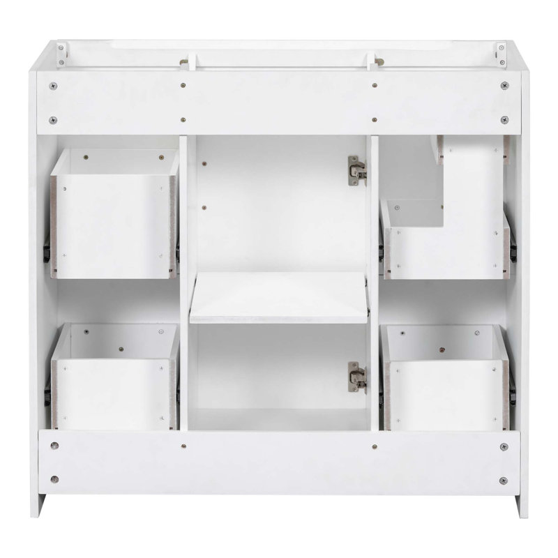(Cabinet seulement) Base de meuble-lavabo avec porte et tiroirs