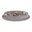 Plateau décoratif décoratif en aluminium pour la cuisine ou la maison - Plateau rond avec repose-pieds pour table basse et présentoir à bijoux - 16 po, gris