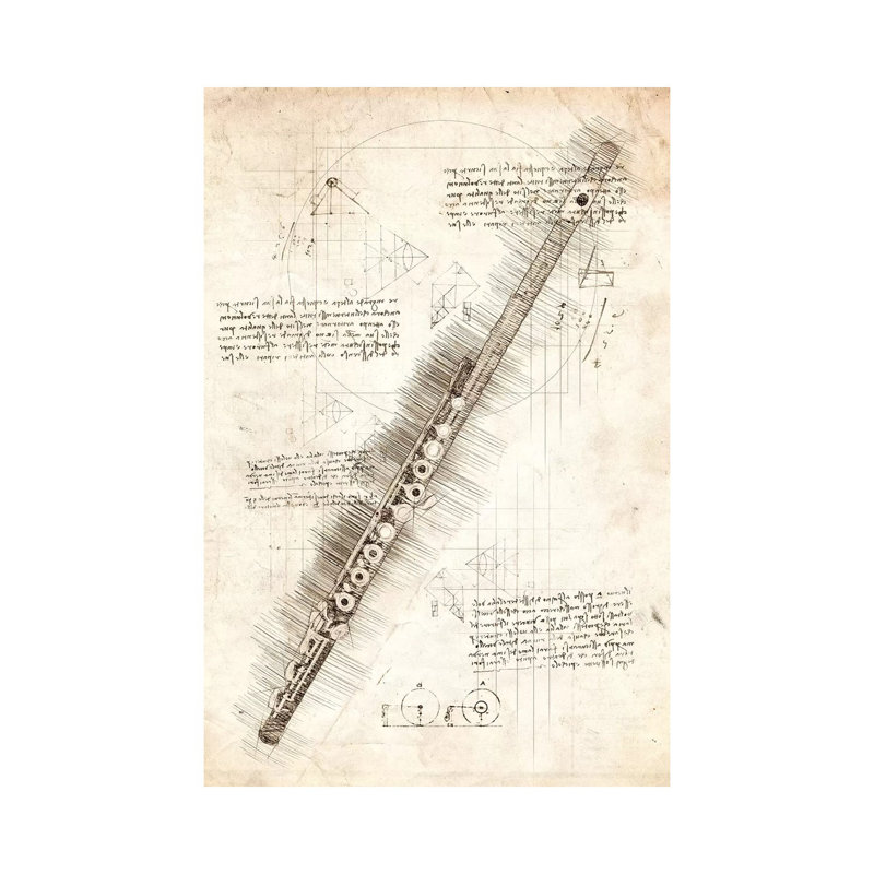 «Flute» par Corinne, impression sur toile tendue, H 26 po x l 18 po x 1,5 po