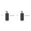  Ensemble de deux distributeurs de shampooing et pompe de lavage pour le corps - Shampooing et nettoyant pour le corps gris-1208104758