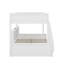 Lit double superposé au-dessus de grand lit double avec armoires de rangement et ports USB-114344358