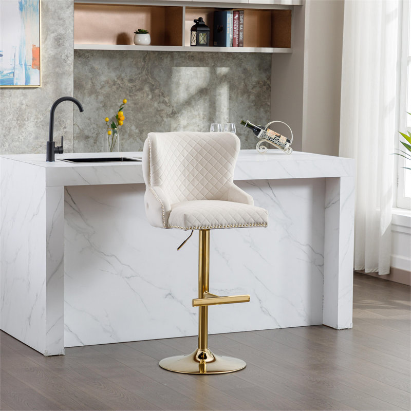 Ensemble de tabourets de bar Hengming, Beige