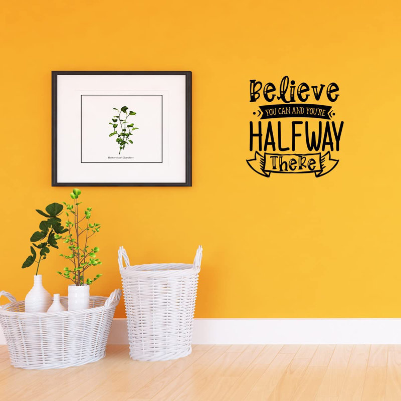 Adhésif décoratif «Believe You Can», Noir, H 18 po x l 18 po